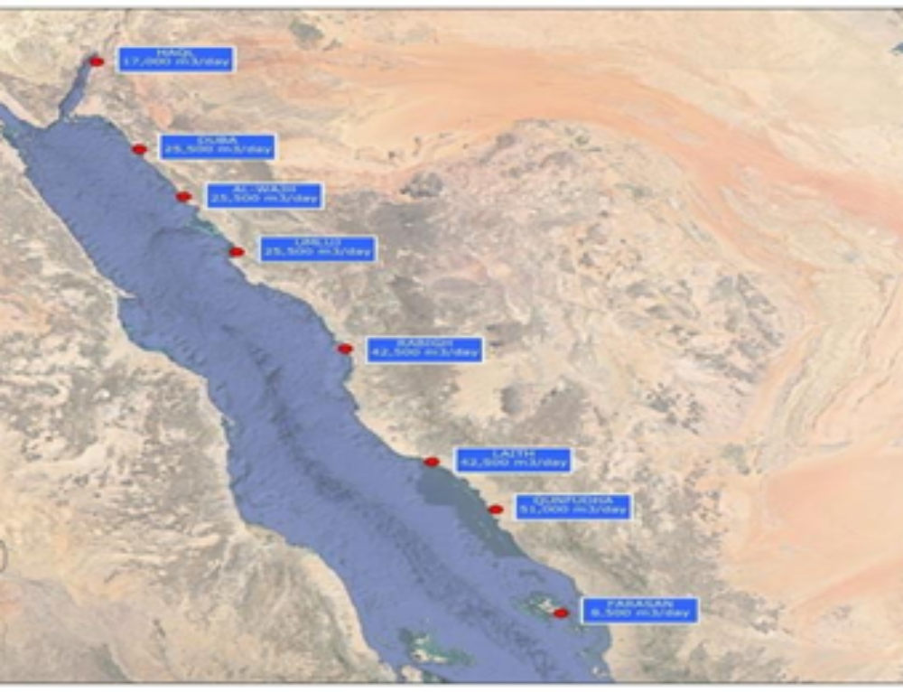 Satellite Desalination Plants Along West Coast of Saudi Arabia